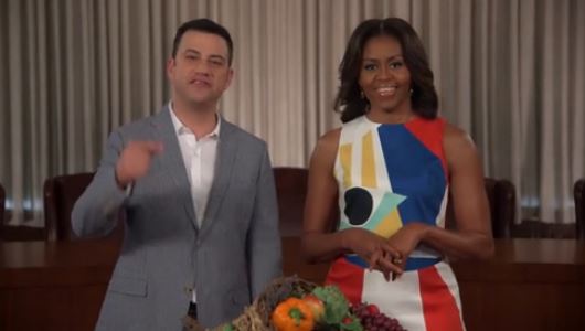 Jimmy Kimmel and Michelle Obama